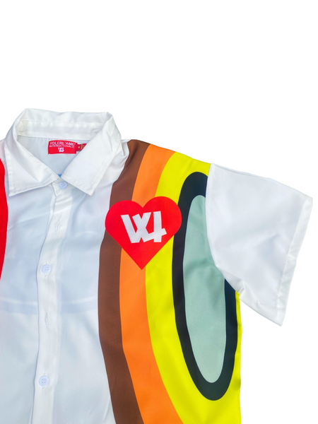 VLI WOMENS CROP TOP BUTTON UP